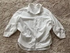 ◾️1着美品◾️OPAQUE.CLIP◾️デザイン　シャツ　オペークドットクリップ　白のサムネイル