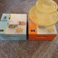 （未使用)iwaki PYREX パック＆レンジ ５個セットのサムネイル
