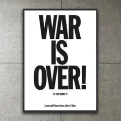 s*e様 WAR IS OVER ジョンレノン ポスター額縁付オリジナルbeat - メルカリ