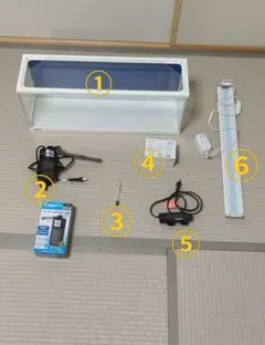 【美品】スリム水槽セット一式/水槽用品まとめ売りセット