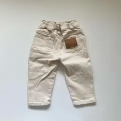kokokids デニムパンツ 白 S