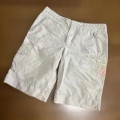 GAP レディースハーフパンツライトベージュ プリント入りショートパンツ　s