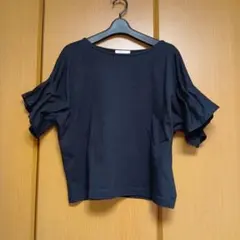 OPAQUE.CLIP フリル袖 五分袖　カットソー