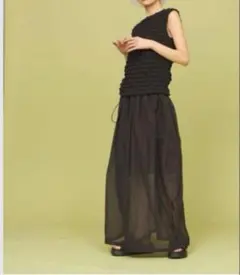 新品タグ付きCITEN オーガンジー バルーン スカート　ロングスカート