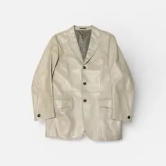 BURBERRYラムスキン レザージャケット ベージュ　メンズLのサムネイル