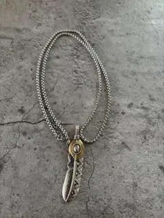 羽根　ネックレス　シルバー