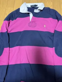 Polo by Ralph Lauren ラガーシャツ ネイビー ピンク M