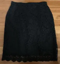 【美品】UNIQLO ユニクロ レースタイトスカート ブラック XLサイズ