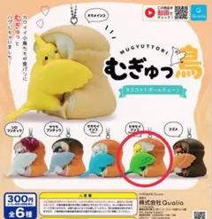 むぎゅっ鳥 マスコットボールチェーン セキセイインコ 가챠