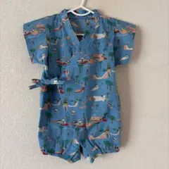 10 mois ディモワ　BOBO 甚平オールブルー　70〜80㎝