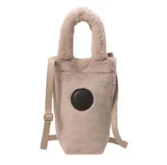 スターバックス2025ホリデー／ボトルショルダーバッグ ファーベージュ