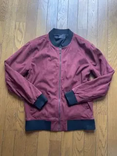 ZARA MAN ザラマン フェイクスエード ブルゾン MA-1 ボルドー Mのサムネイル