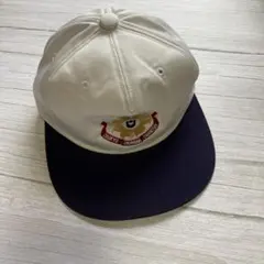 ダンロップゴルフメンズ刺繍ロゴ付きキャップ ホワイト/ネイビーのサムネイル