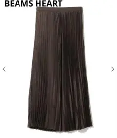BEAMS HEART 変形プリーツ ロングスカート