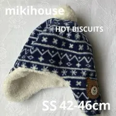 ホットビスケッツ ベビー帽子 SS 42-46cm フリース ボア くま 冬用
