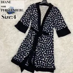 良品✨DIANE von FURSTENBERG 総柄 ベルト ガウン 羽織 4