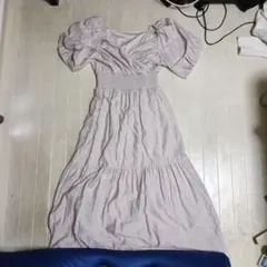 GRL カシュクールバルーンスリーブティアードワンピース　Fサイズ