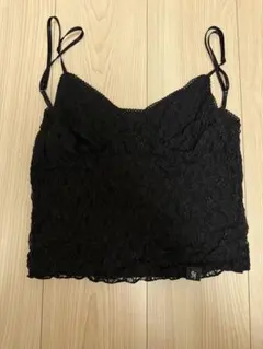 SYNERJYN ブラックレースキャミソール