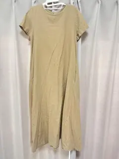 LOWRYS FARM／ベージュ 半袖 ワンピース