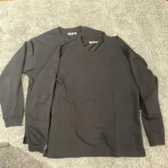 ユニクロ　エアリズムコットンクルーネックTシャツ　ブラック 2枚セット