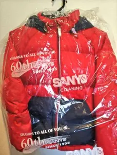 ★季節外れの大特価★【超美品】HHキッズダウン赤/ネイビー フード付き140