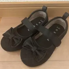 PREEN ブラック フォーマルシューズ 18センチ　リボン付き