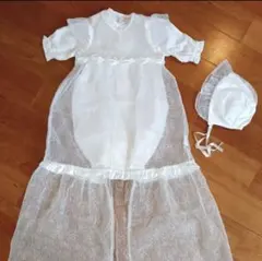 ホワイトセレモニードレス 帽子付き