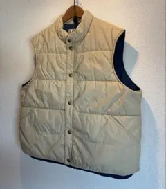 USA製 L.L.Bean ダウンベスト L ベージュ エルエルビーン