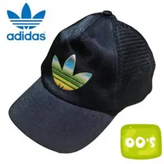 00s y2k ADIDAS ORIGINALS ブラック メッシュ キャップ