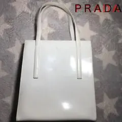 PRADA 白トートバッグ　ハンドバッグ　ビンテージ