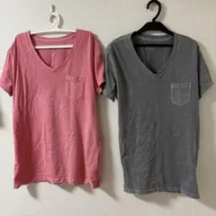 Ron Herman Tシャツ ① 無地 V首 サイズ M RHC 2枚セット