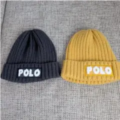 POLO ベビー ニット帽 2点セット 46-50cm
