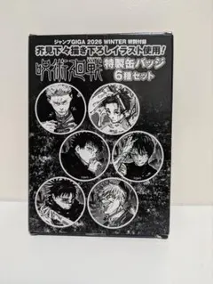 呪術廻戦 缶バッジ 6種セット(ジャンプGIGA 2026WINTER 付録)
