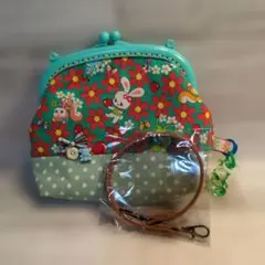 がま口型ポーチ レトロアニマル