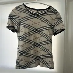 バーバリーブルーレーベル　半袖カットソー　Tシャツ M ノバチェック Y2K 綿