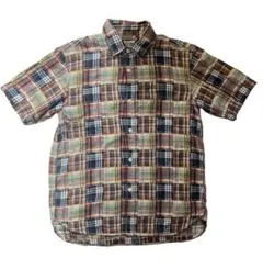 THE NORTH FACE パッチワーク 半袖シャツ　茶タグ