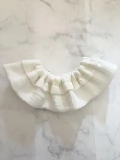 フリルスタイ　ハンドメイド　ぽこぽこ生地（ホワイト）