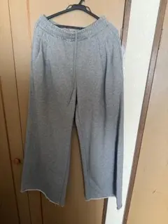 CALLLNE 2tuck Cutoff Sweat Slacks M