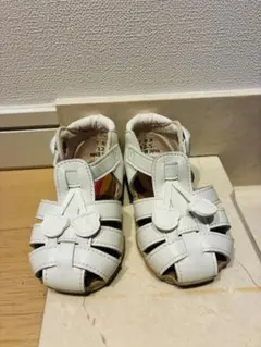 ミキハウス ベビーサンダル 12.5cm ホワイト