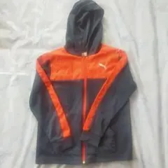 PUMA プーマ 薄手 パーカー ネイビー×レッド  サイズ140