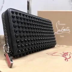 人気✨クリスチャンルブタン 長財布 パネトーネ スパイク スタッズ 黒