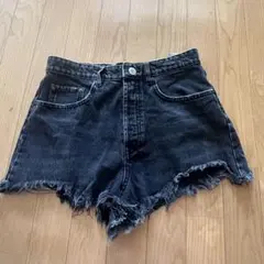 ZARA デニムショートパンツ ブラック