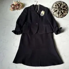 美品✨23区 オンワード樫山 セレモニースーツ ラメツイード ビジューボタン