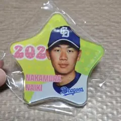 中日ドラゴンズ Dragons 中村奈一輝 アクリルバッジ