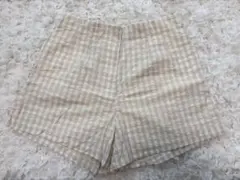 H&M チェック柄 ショートパンツ ベージュのサムネイル