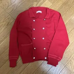 JEANASIS シルバーボタンカーディガン　赤