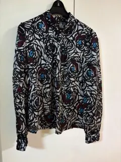 レリアン⭐︎新品 タグ付 ジャガード ペイズリーブラウス ネイビー 五 