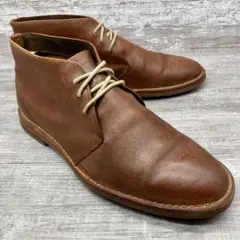 447【良品】COLE HAANチャッカブーツ 茶US9M/約27cm 本革