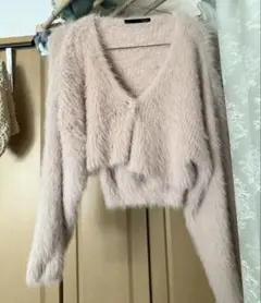 Heather/シャギーニット キャミ 2P ピン ク　カーディガン 長袖のサムネイル