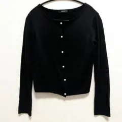 rienda リエンダ 長袖カーディガン ブラック きれいめ シンプル